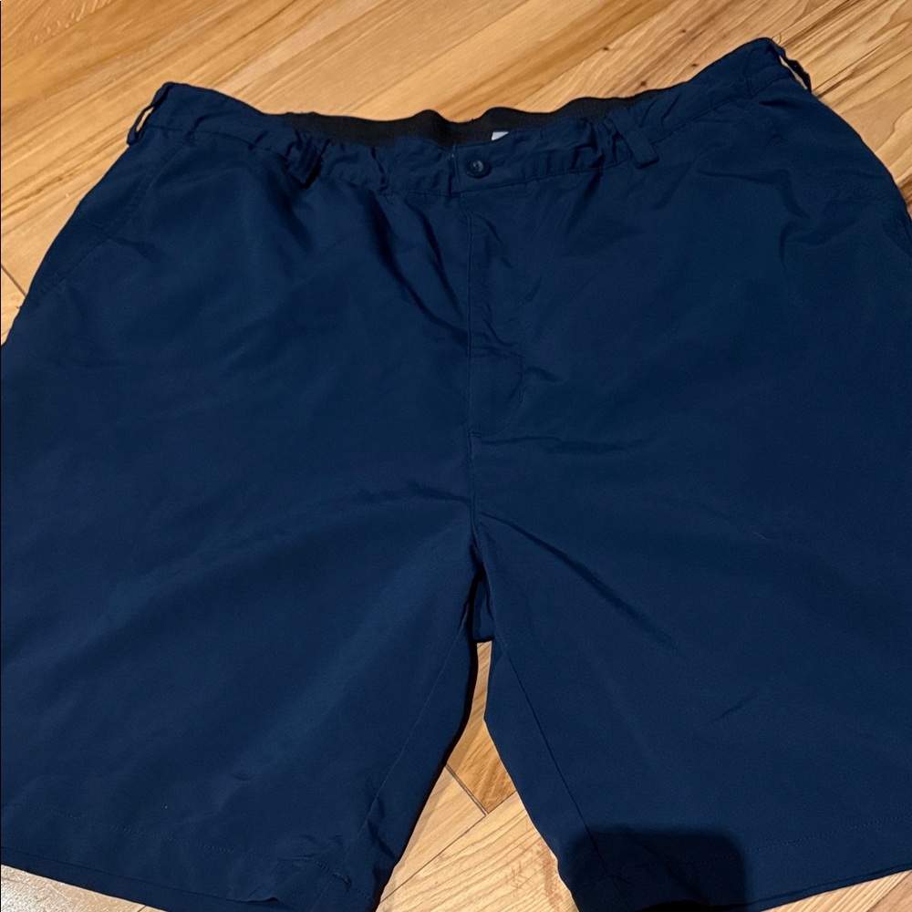 Men's Flat Front Performance Shorts — Deep Navy